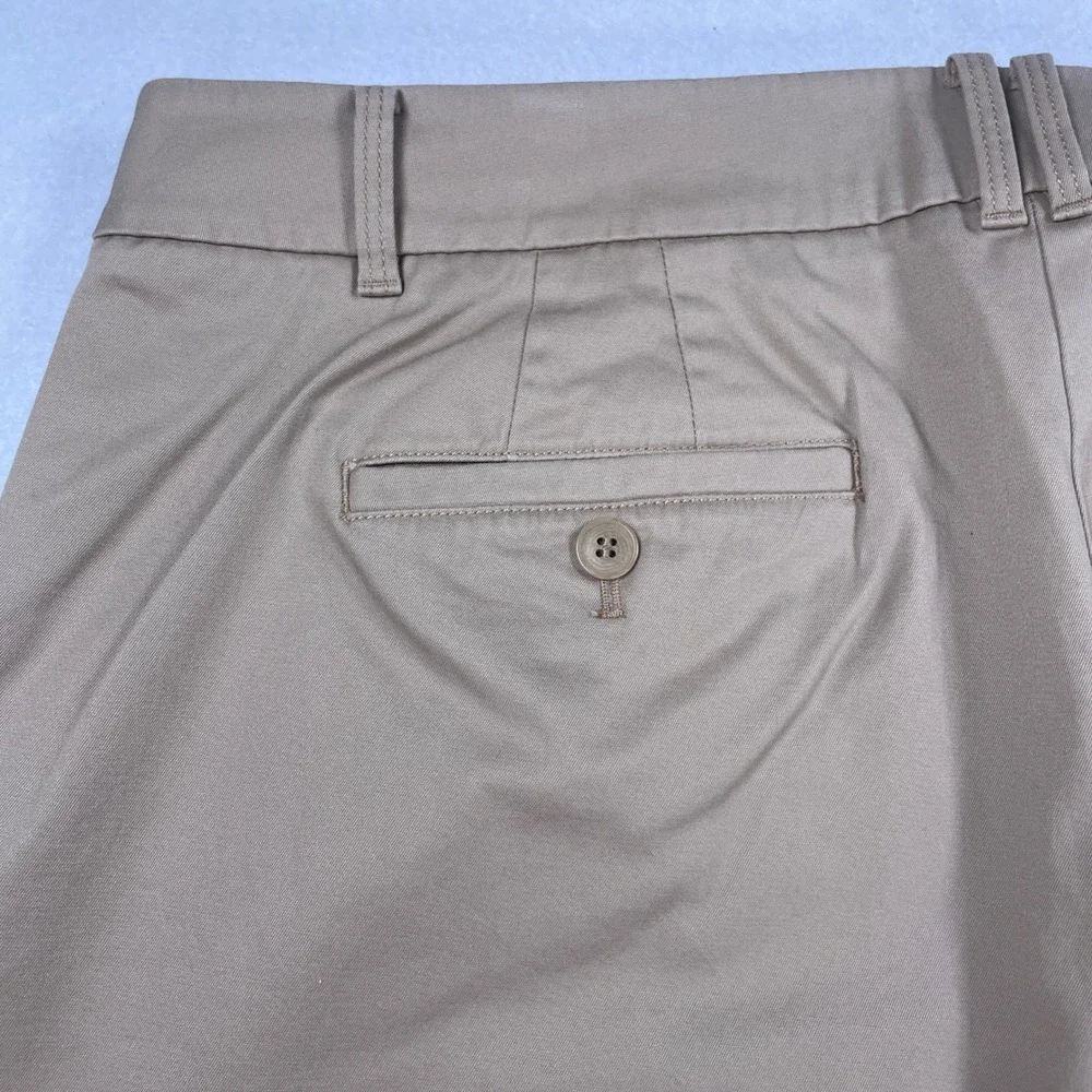 Talbots The Perfect Chino Curvy Tan Khaki Straight Leg Cotton Pants Womens 14